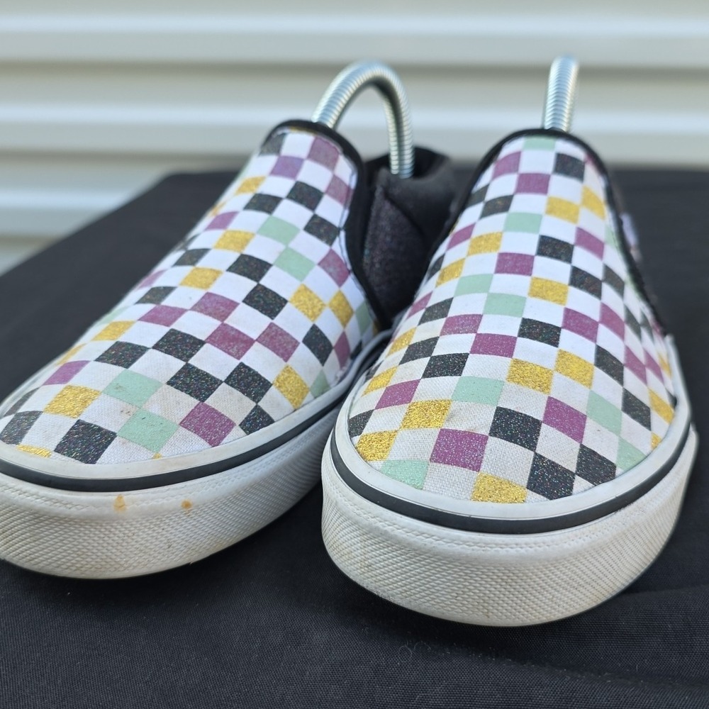Vans Missy 6 Sparkle Purple Checkered Vans‎  Skate Street Old Skool Off The Wall